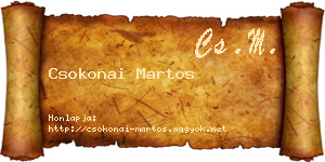 Csokonai Martos névjegykártya